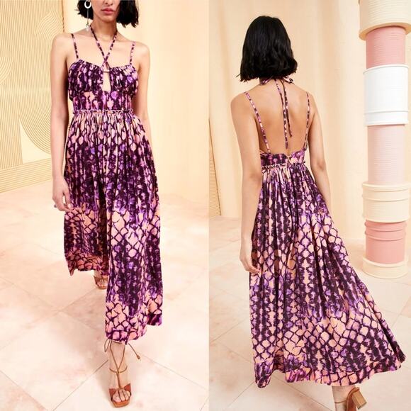 ULLA JOHNSON Freya Dress In Wisteria Size 12 - Picture 2 of 10